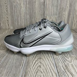 Nike Force Zoom Trout 7 Pro Men's Sz 7 Silver Metal Baseball Cleats CQ7224-023